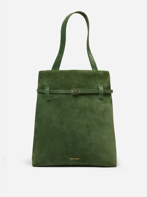Tote du Jour Velvet Green Suede