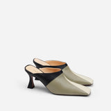 XX Mules Vanilla & Dusty Green & Black