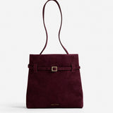 Mini Tote du Jour Suede Merlot 