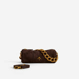 XX Mini Cylinder Deep Brown Suede Front
