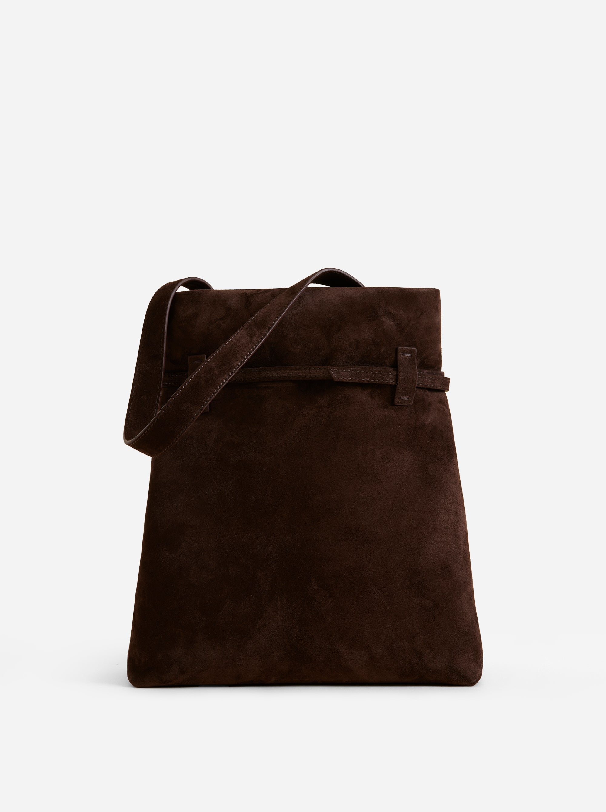Tote du Jour Deep Brown Suede Back