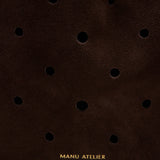 Romy Pouch Perforated Deep Brown Suede