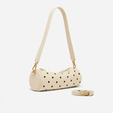 MINI CYLINDER PERFORATED SOFT CALF LEATHER VANILLA 