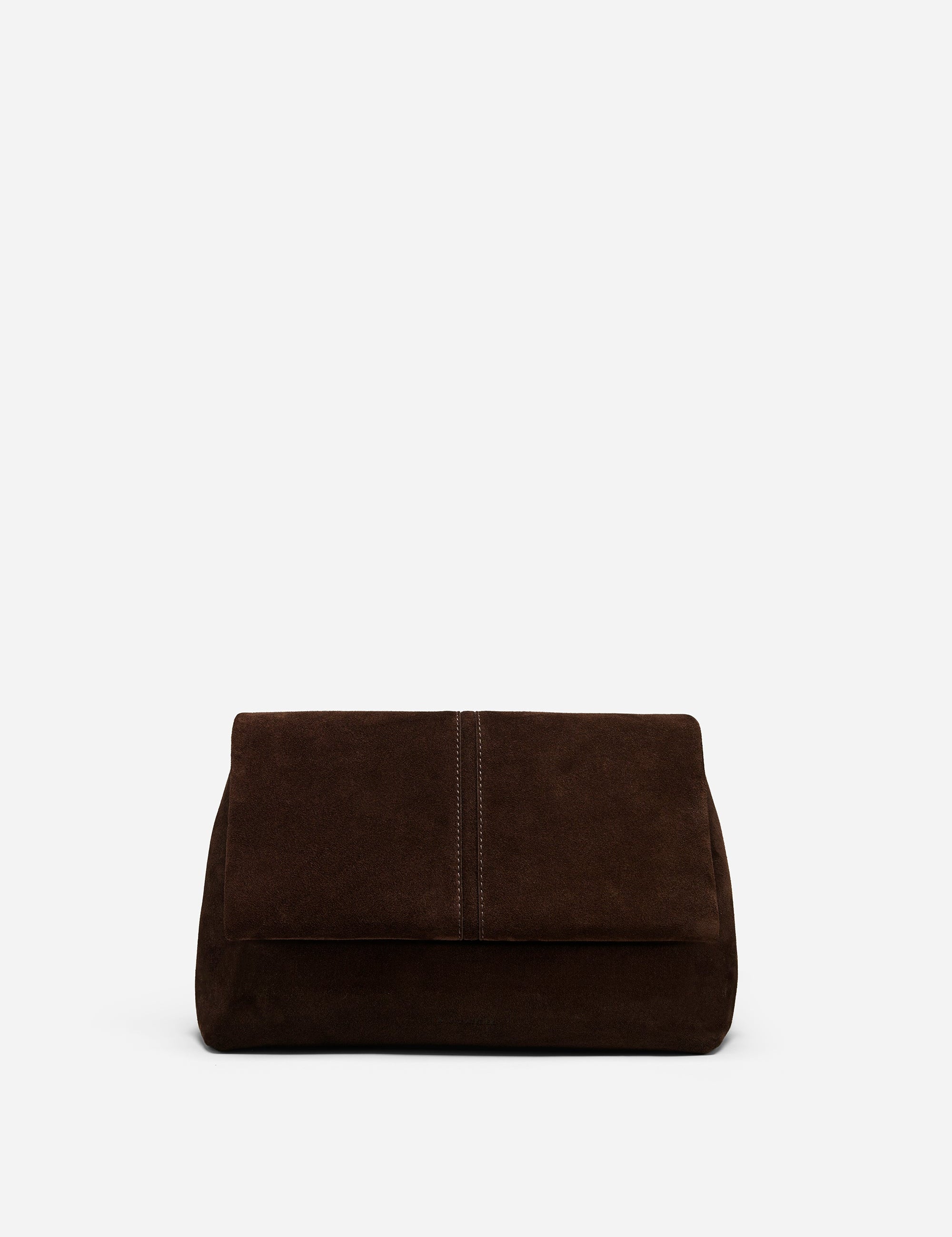 THE FOLD BAG SUEDE LEATHER DEEP BROWN 