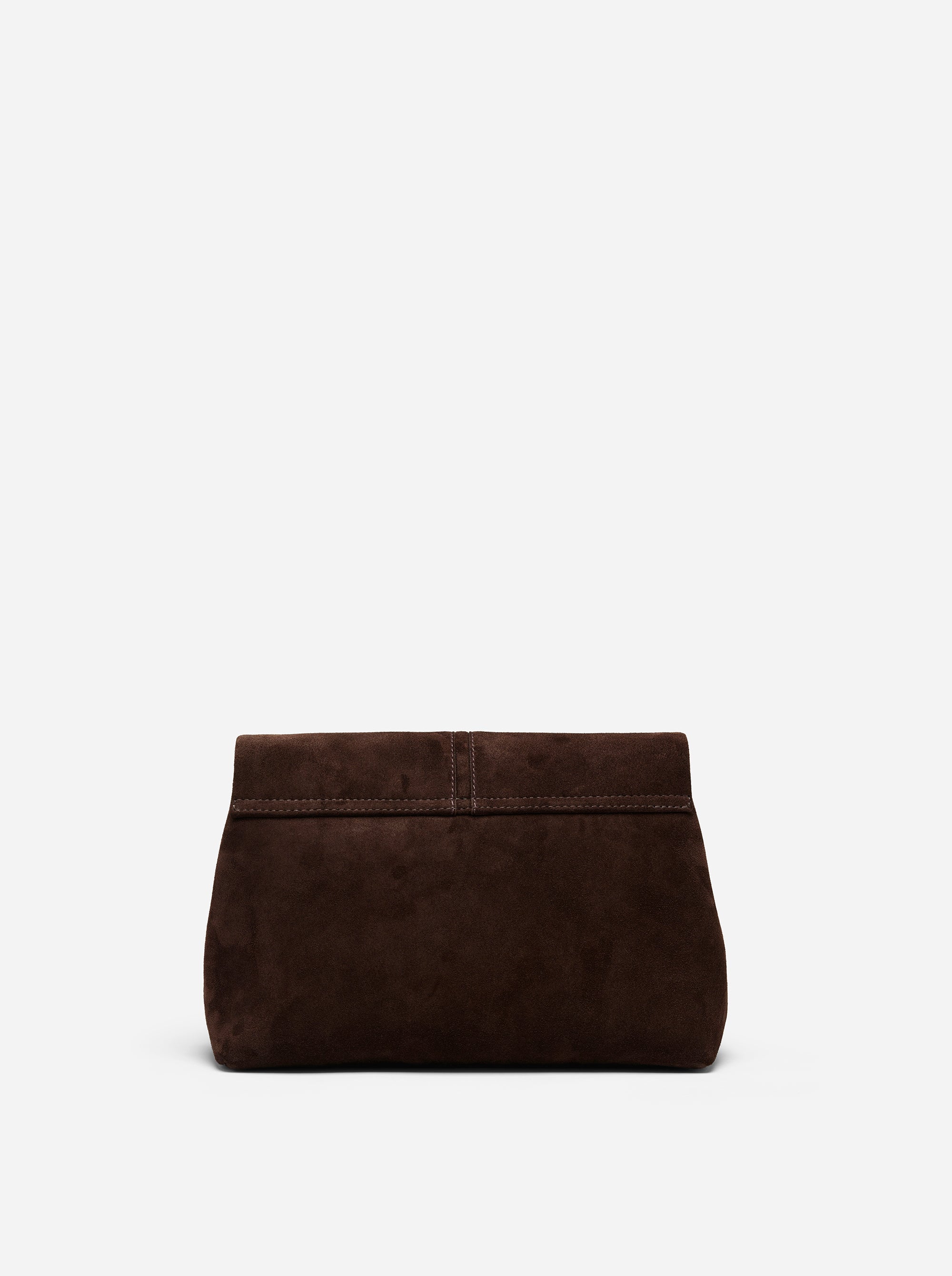 THE FOLD BAG SUEDE LEATHER DEEP BROWN 