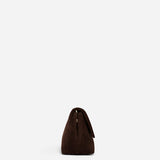 THE MINI FOLD BAG  SUEDE LEATHER DEEP BROWN