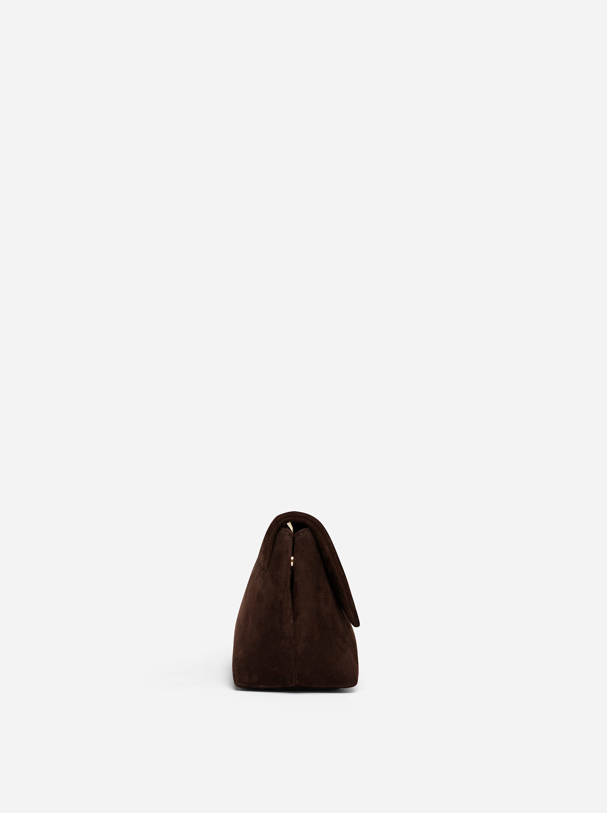THE MINI FOLD BAG  SUEDE LEATHER DEEP BROWN