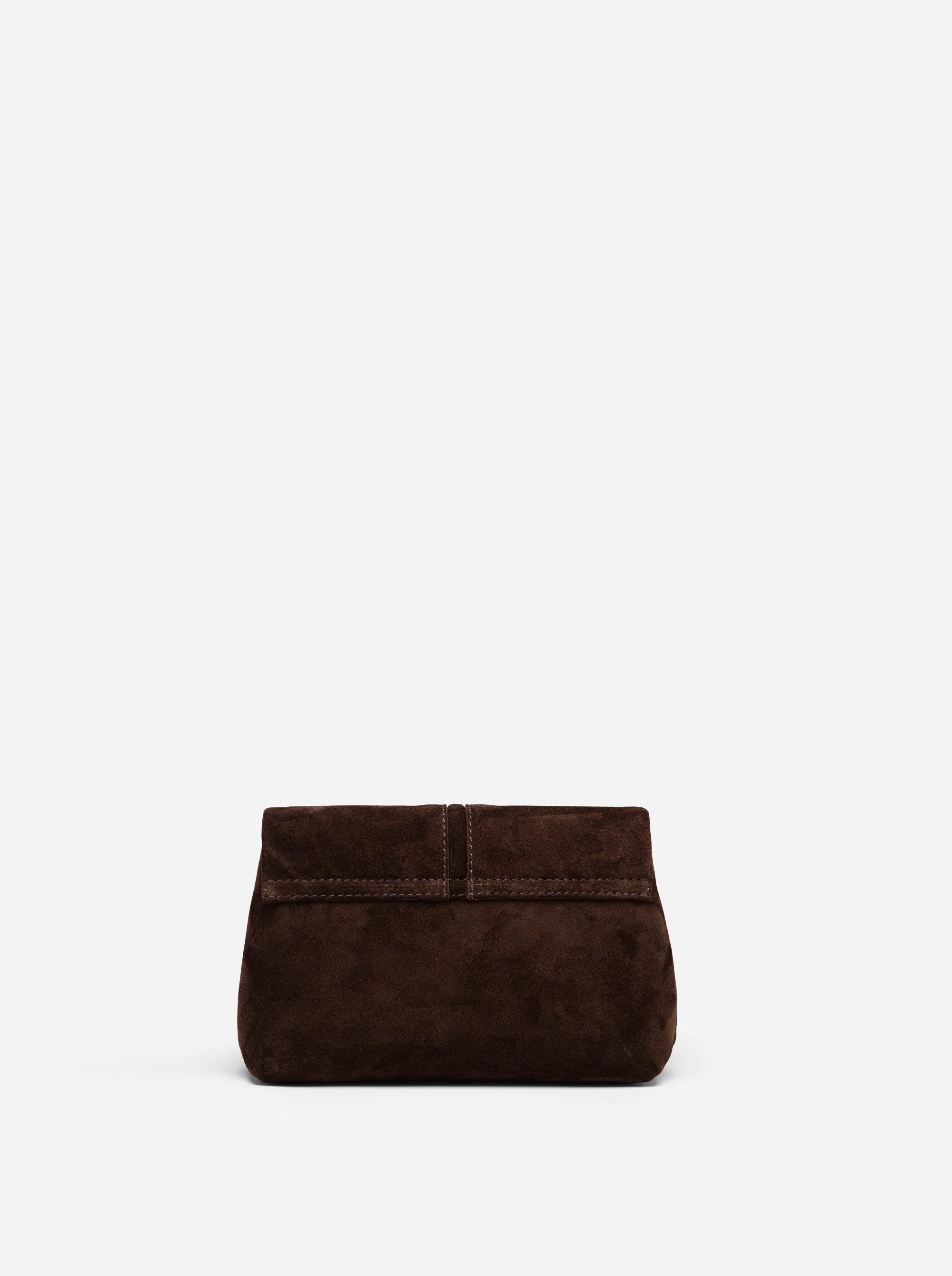 THE MINI FOLD BAG  SUEDE LEATHER DEEP BROWN