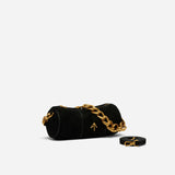 XX Mini Cylinder Black Suede