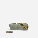 XX Mini Cylinder Pepe Green Suede