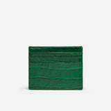 Manu Cardholder Green Croc Embossed