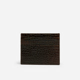 Manu Cardholder Deep Brown Croc Embossed