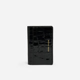 Manu Cardholder Black Croc Embossed