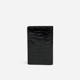 Manu Cardholder Black Croc Embossed