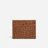 Manu Cardholder Mocha Croc Embossed