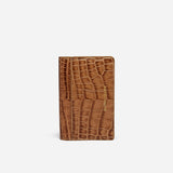 Manu Cardholder Mocha Croc Embossed