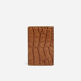 Manu Cardholder Mocha Croc Embossed