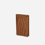Manu Cardholder Mocha Croc Embossed