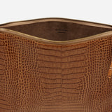 Manu Laptop Case Mocha Croc Embossed