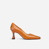 Duck Pumps Orange Camel & Cabarnet
 Side