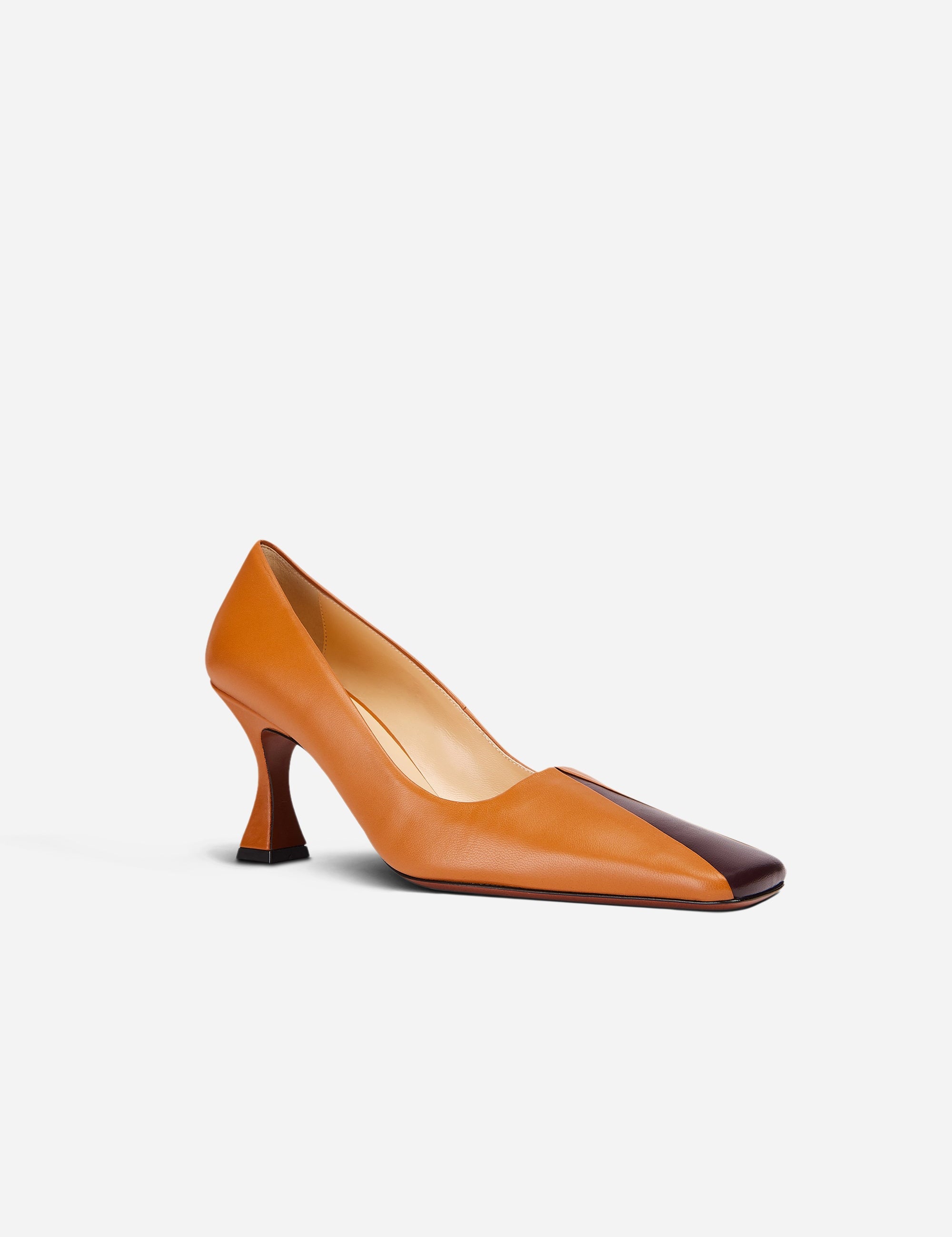 Duck Pumps Orange Camel & Cabarnet