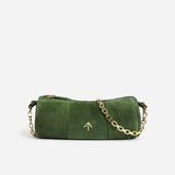 Cylinder Velvet Green Suede