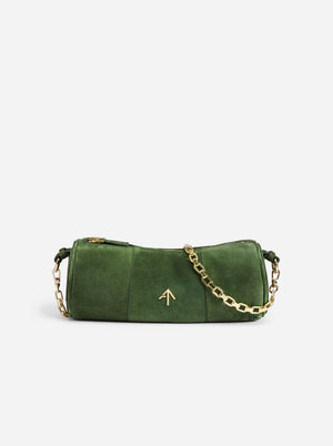 Cylinder Velvet Green Suede