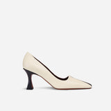 Duck Pumps Vanilla & Black Side
